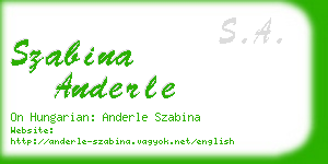 szabina anderle business card